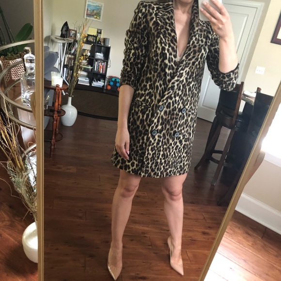 Zara Leopard blazer XS - Picture 2 of 8